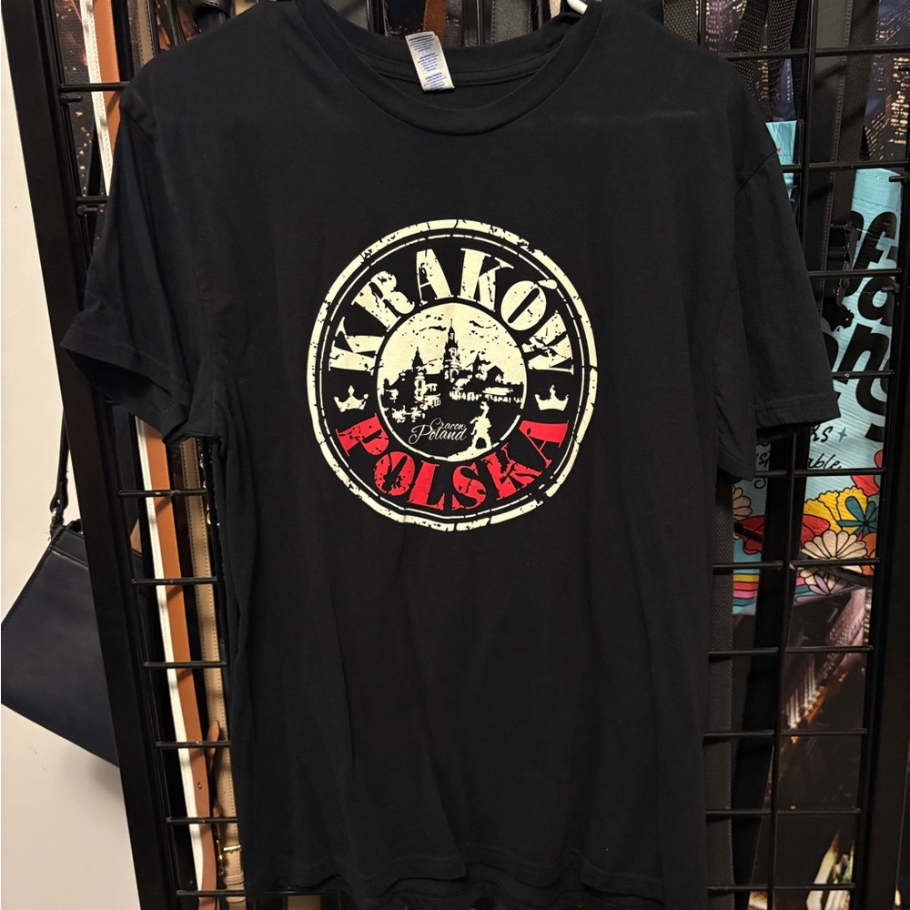 Black Krakow Polska Graphic T-Shirt